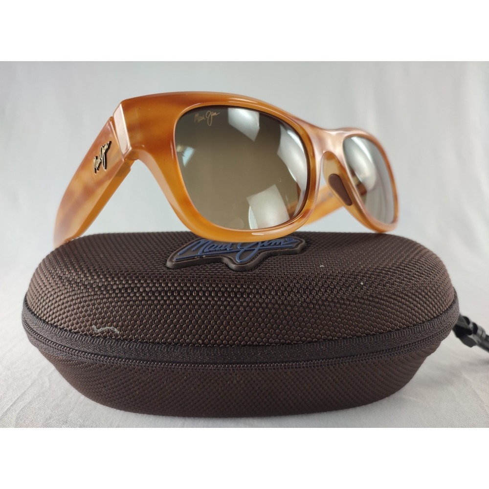 Maui Jim Kahoma MJ-285-21T Honey Amber Tortoise Polarized Sunglasses Case